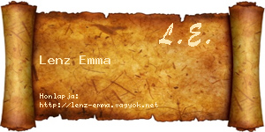 Lenz Emma névjegykártya