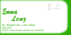 emma lenz business card